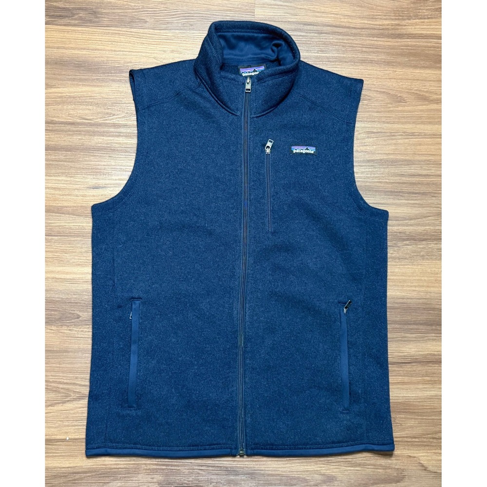 Patagonia Mens Better Sweater Full Zip Fleece Vest Blue Heather Size M